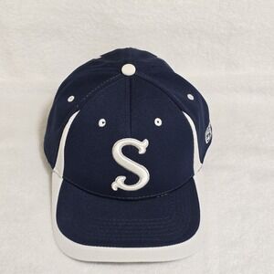 VTG The Game Pro Gametek Embroidered S Men's 7.5 Baseball Hat Fitted Blue White